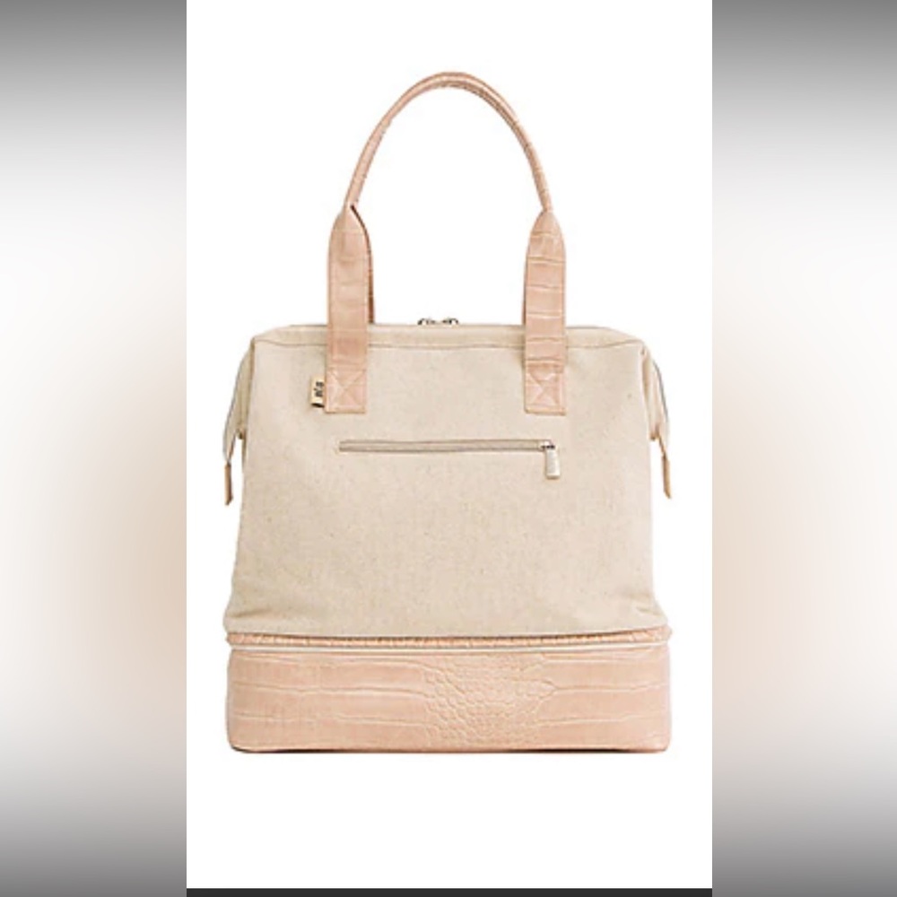 Beis Mini Weekender Tote Beige Croc